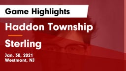 Haddon Township  vs Sterling  Game Highlights - Jan. 30, 2021