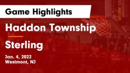 Haddon Township  vs Sterling  Game Highlights - Jan. 4, 2022