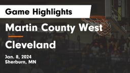 Martin County West  vs Cleveland  Game Highlights - Jan. 8, 2024