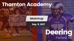 Matchup: Thornton Academy vs. Deering  2017