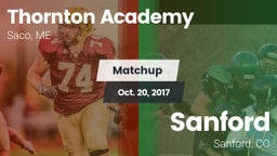 Matchup: Thornton Academy vs. Sanford  2017