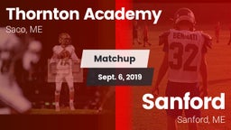 Matchup: Thornton Academy vs. Sanford  2019