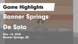Bonner Springs  vs De Soto  Game Highlights - Dec. 14, 2018