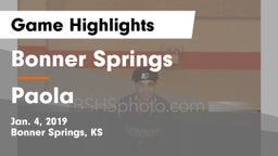 Bonner Springs  vs Paola  Game Highlights - Jan. 4, 2019