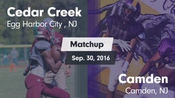 Matchup: Cedar Creek High vs. Camden  2016
