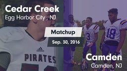 Matchup: Cedar Creek High vs. Camden  2016