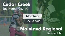 Matchup: Cedar Creek High vs. Mainland Regional  2016