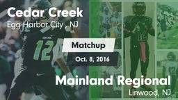 Matchup: Cedar Creek High vs. Mainland Regional  2016