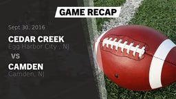 Recap: Cedar Creek  vs. Camden  2016