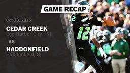 Recap: Cedar Creek  vs. Haddonfield  2016