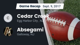 Recap: Cedar Creek  vs. Absegami  2017