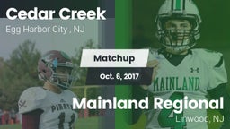 Matchup: Cedar Creek High vs. Mainland Regional  2017