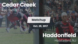 Matchup: Cedar Creek High vs. Haddonfield  2017