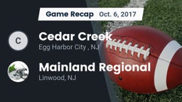 Recap: Cedar Creek  vs. Mainland Regional  2017