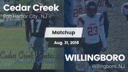 Matchup: Cedar Creek High vs. WILLINGBORO  2018