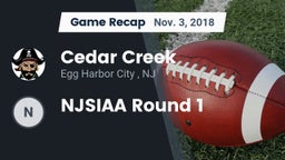 Recap: Cedar Creek  vs. NJSIAA Round 1 2018