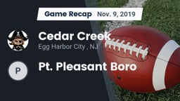 Recap: Cedar Creek  vs. Pt. Pleasant Boro 2019