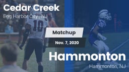Matchup: Cedar Creek High vs. Hammonton  2020