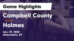 Campbell County  vs Holmes  Game Highlights - Jan. 29, 2020