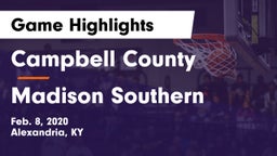 Campbell County  vs Madison Southern  Game Highlights - Feb. 8, 2020