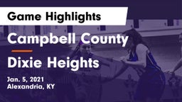 Campbell County  vs Dixie Heights  Game Highlights - Jan. 5, 2021