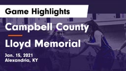 Campbell County  vs Lloyd Memorial  Game Highlights - Jan. 15, 2021