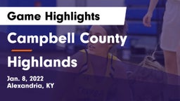 Campbell County  vs Highlands  Game Highlights - Jan. 8, 2022