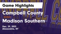 Campbell County  vs Madison Southern  Game Highlights - Dec. 29, 2023