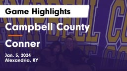 Campbell County  vs Conner  Game Highlights - Jan. 5, 2024
