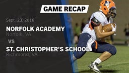 Recap: Norfolk Academy vs. St. Christopher's School 2016