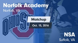 Matchup: Norfolk Academy vs. NSA 2016