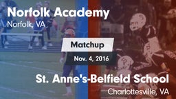 Matchup: Norfolk Academy vs. St. Anne's-Belfield School 2016
