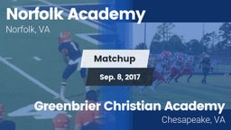 Matchup: Norfolk Academy vs. Greenbrier Christian Academy  2017