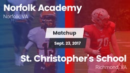 Matchup: Norfolk Academy vs. St. Christopher's School 2017