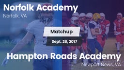 Matchup: Norfolk Academy vs. Hampton Roads Academy  2017