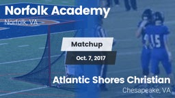 Matchup: Norfolk Academy vs. Atlantic Shores Christian  2017