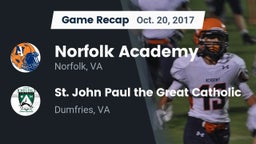 Recap: Norfolk Academy vs.  St. John Paul the Great Catholic  2017