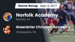 Recap: Norfolk Academy vs. Greenbrier Christian Academy  2017