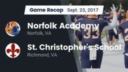 Recap: Norfolk Academy vs. St. Christopher's School 2017