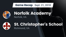 Recap: Norfolk Academy vs. St. Christopher's School 2018