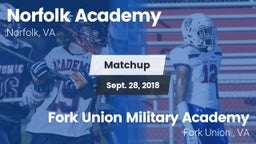 Matchup: Norfolk Academy vs. Fork Union Military Academy 2018