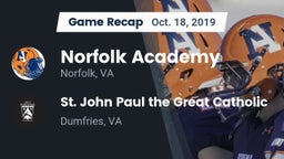 Recap: Norfolk Academy vs.  St. John Paul the Great Catholic  2019