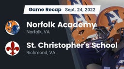 Recap: Norfolk Academy vs. St. Christopher's School 2022