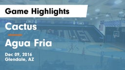 Cactus  vs Agua Fria Game Highlights - Dec 09, 2016