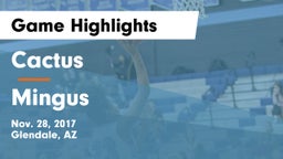 Cactus  vs Mingus Game Highlights - Nov. 28, 2017