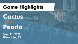 Cactus  vs Peoria  Game Highlights - Jan. 21, 2022