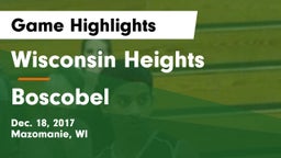 Wisconsin Heights  vs Boscobel  Game Highlights - Dec. 18, 2017