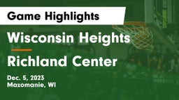 Wisconsin Heights  vs Richland Center  Game Highlights - Dec. 5, 2023