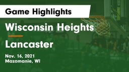 Wisconsin Heights  vs Lancaster  Game Highlights - Nov. 16, 2021