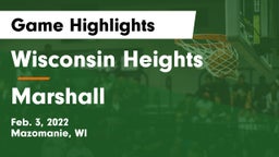 Wisconsin Heights  vs Marshall  Game Highlights - Feb. 3, 2022